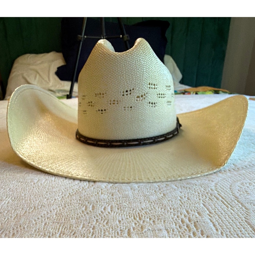 Ariat Bangora Straw Western Cowboy Hat Cream White A73172-7 Size 7